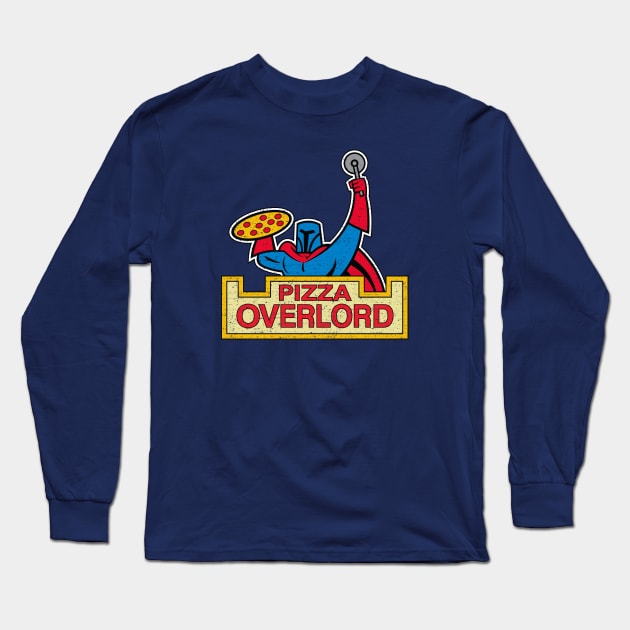 Pizza Overlord (Alt Worn) Long Sleeve T-Shirt by Roufxis